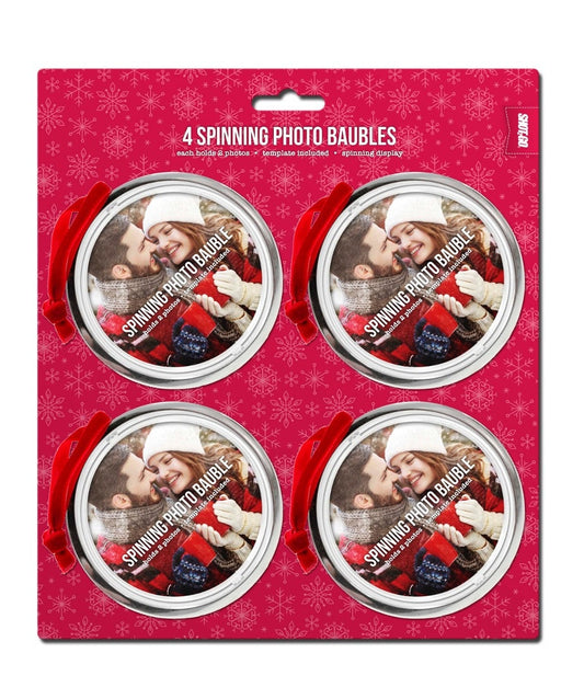 Shot2Go Spinning Flat Photo Baubles - 4PK