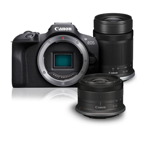 Canon EOS R100 Mirrorless Camera twin lens kit