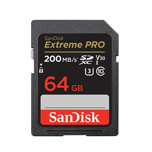Sandisk Extreme Pro 64 GB SD card 200MB/s V30