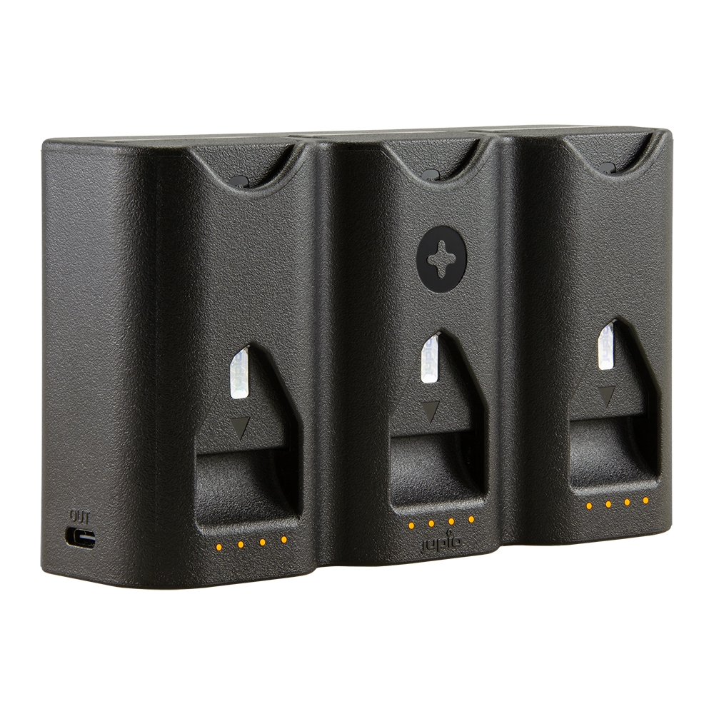 Jupio Tri Charge Air3 Charger & Powerbank For Canon Lp E6 Series
