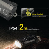 Nitecore 600 Lumen Usb C Rechargeable Keychain Flashlight Black