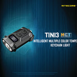 Nitecore 600 Lumen Usb C Rechargeable Keychain Flashlight Grey