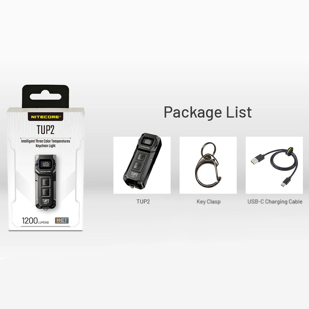Nitecore Tup 1200 Lumen Rechargeable Edc Torch Blue