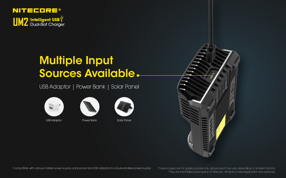 Nitecore Intelligent Battery Charger Usb Dual Slot