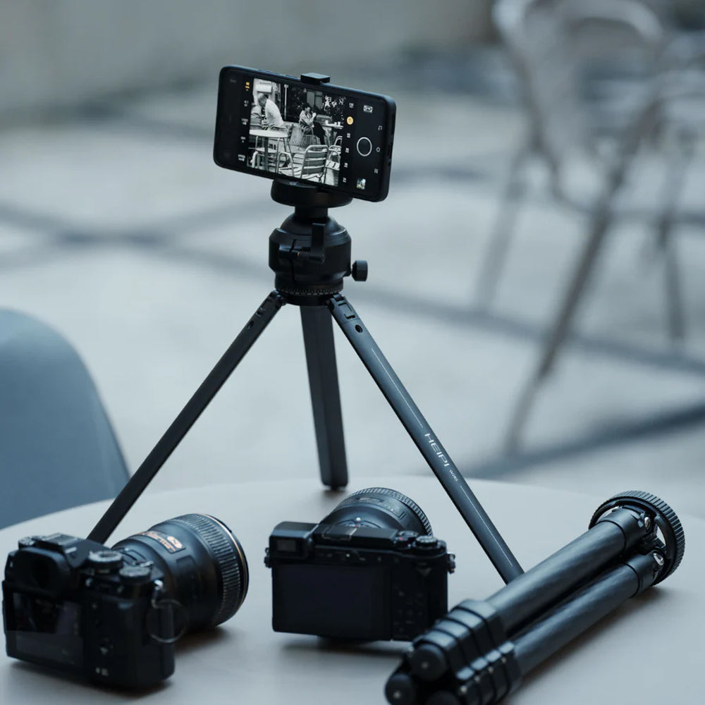 Heipi Vision 3 In 1 Carbon Fiber Travel Tripod Twist Quick Release