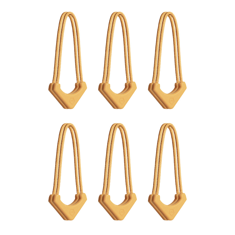 Wandrd Worryless Tamper Proof Zipper Pullers Dallol Yellow 6 Pk
