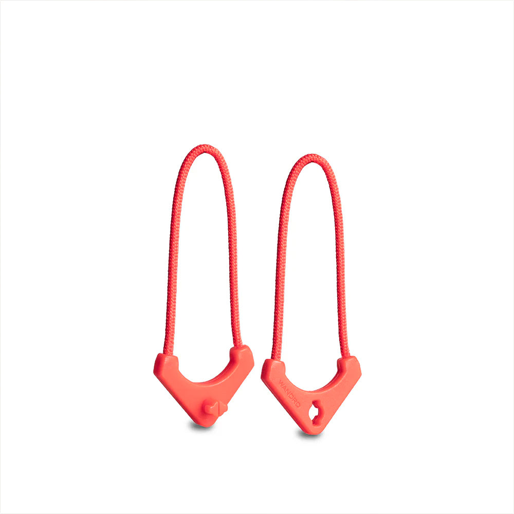 Wandrd Worryless Tamper Proof Zipper Pullers Arches Red 6 Pk