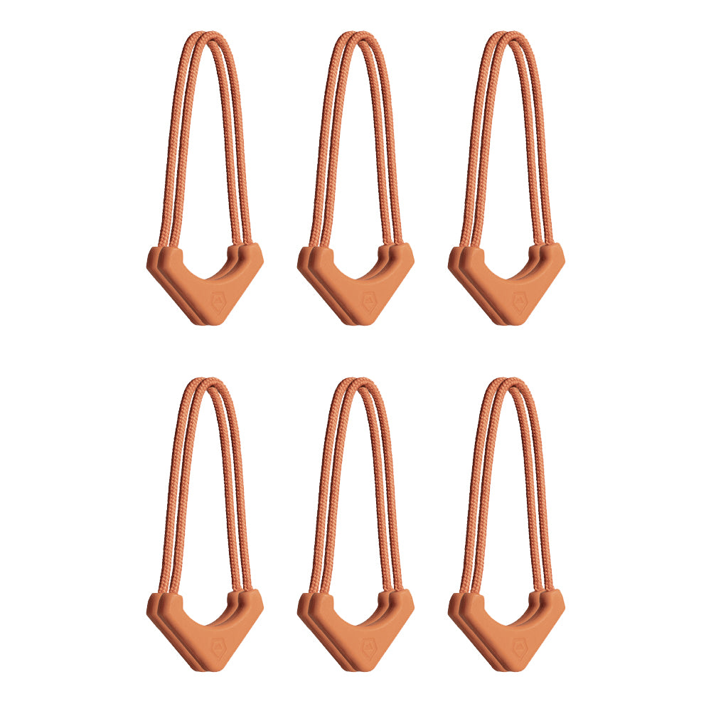 Wandrd Worryless Tamper Proof Zipper Pullers Sedona Orange 6 Pk