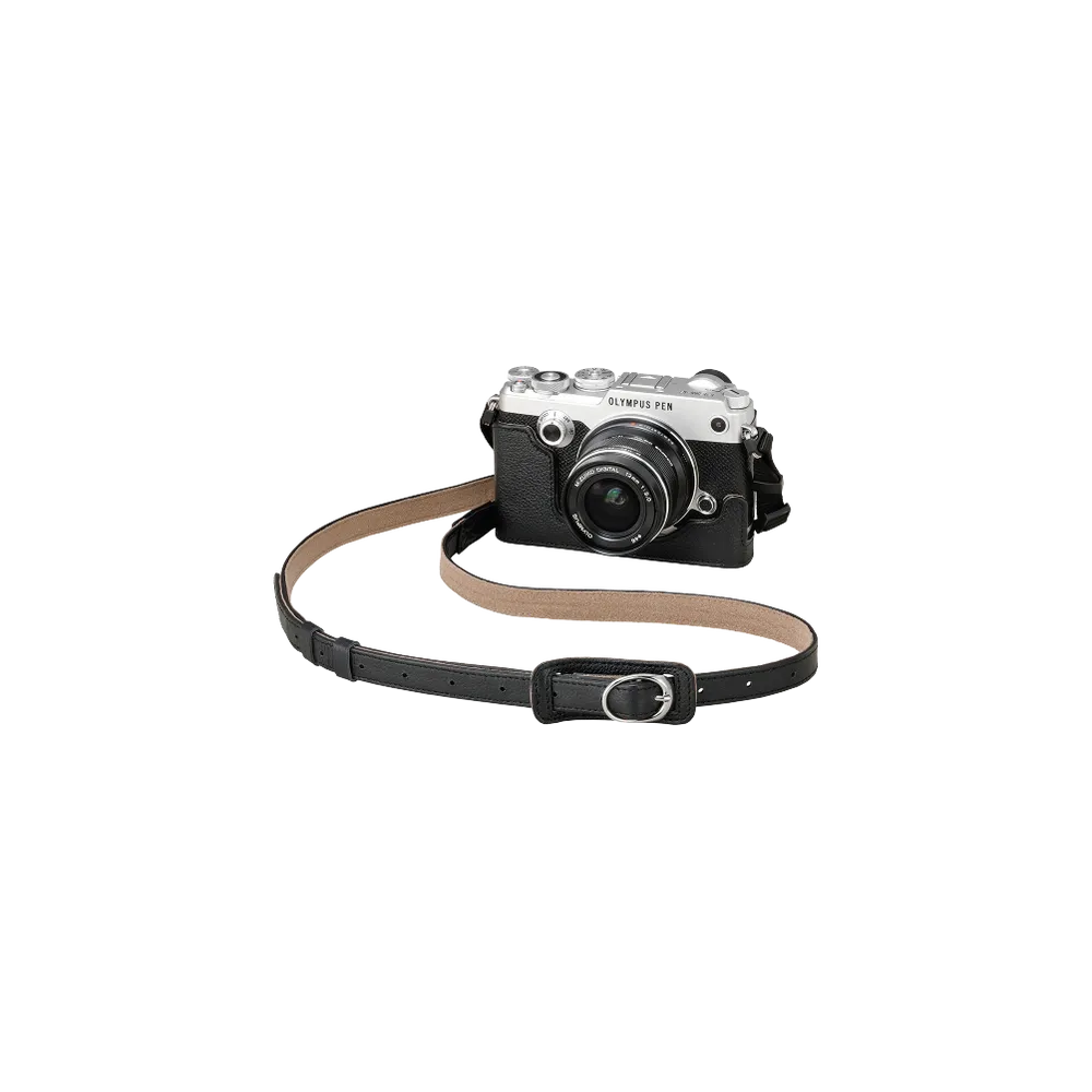 OM SYSTEM CSS-S109LL II Black Leather Strap