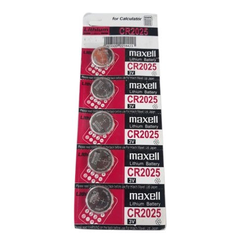 Maxell Lithium Battery Cr2025 3 V Coin Cell 5 Pack