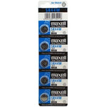 Maxell Silver Oxide Battery Sr44 W 5 Pack 1.5 V Retail Packaging