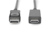 Digitus DisplayPort (M) to HDMI (M) 2m Monitor Cable