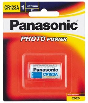 Panasonic CR-123A Photo Lithium 3V Camera Battery 1 Pack