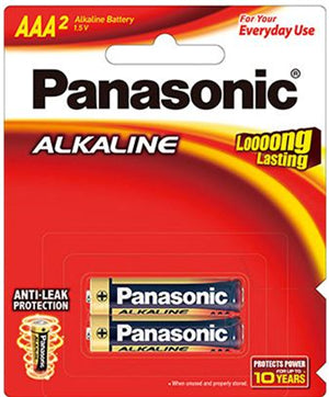 Panasonic AAA Alkaline Battery 2 Pack