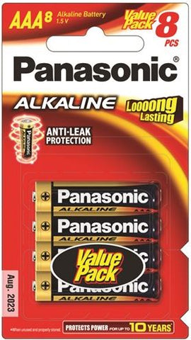 Panasonic AAA Alkaline Battery 8 Pack