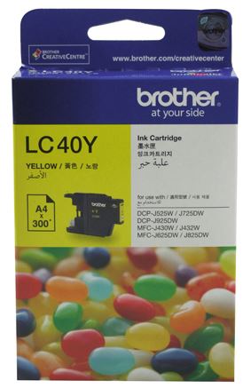 Brother LC40Y Yellow Ink Cartridge