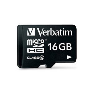 Verbatim Premium microSDHC UHS-I Class 10 Card with Adapter 16GB