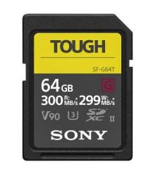 Sony SFG64T V90 UHS-II U3 Tough SDXC Card 64GB