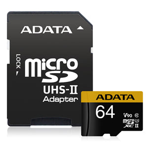 ADATA Premier ONE V90 UHS II Micro SDXC Card with Adapter 64GB