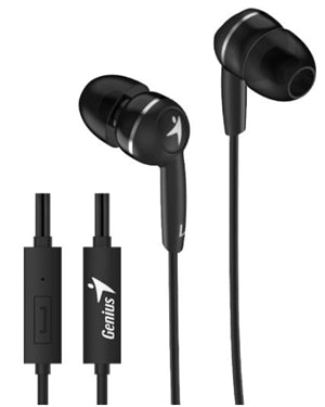 Genius HS-M320 Black In-Earphones with Inline Mic