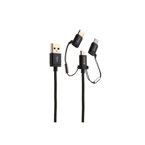 Verbatim 3-in-1 Micro USB + Lightning + Type-C to USB A Cable 120cm