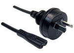 2 Pin Power Lead (M) to Figure 8 (M) 2m Power Cable - Bulk