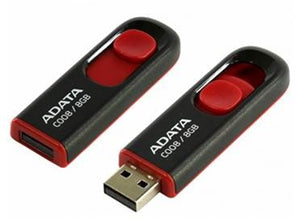 ADATA C008 Retractable USB 2.0 16GB Black/RedFlash Drive