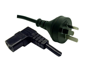 Power Cord - Right Angle 10A/250V IEC (F) to 3 Pin Power (M) 3m