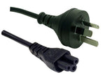 3 Pin Power Lead (M) to C5 Clover (M) 1m Power Cable - Bulk