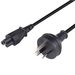 3 Pin Power Lead (M) to C5 Clover (M) 0.3m Power Cable - Bulk