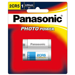 Panasonic Photo Lithium 6V Camera Battery 2CR5 1 Pack