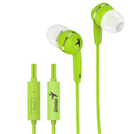 Genius HS-M320 Green In-Ear Headphones with Inline Mic