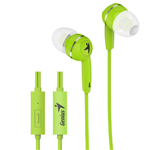 Genius HS-M320 Green In-Ear Headphones with Inline Mic