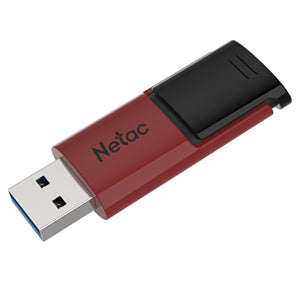 Netac U182 USB3 Flash Drive 128GB UFD Retractable Red/Black