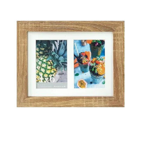 WDN Collage Frame 2PHT 4x6 Med Wood