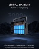 Bluetti Ac60 P Expandable Portable Waterproof Power Station | 600 W (1200 W Surge) 504 Wh