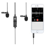 BOYA DUAL LAVALIER MIC FOR SMARTPHONES AND DSLR
