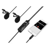 BOYA DUAL LAVALIER MIC FOR SMARTPHONES AND DSLR
