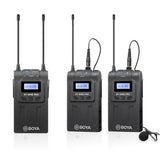 BOYA UPGRADED UHF DUAL CHANNEL WIRELESS MIC SYSTEM