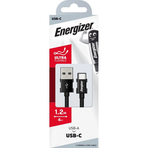 Energizer Type-C Cable Black 1.2 Mtr