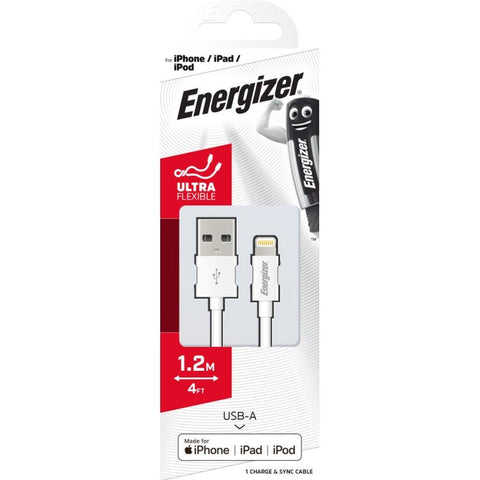 Energizer Lightning Cable White 1.2 Mtr