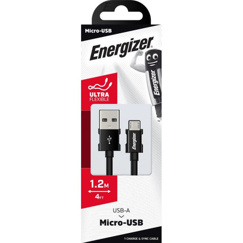 Energizer Micro-USB Cable Black 1.2 Mtr