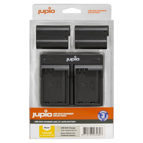 JUPIO KIT 2X EN-EL15C 2100MAH + USB DUAL CHARGER