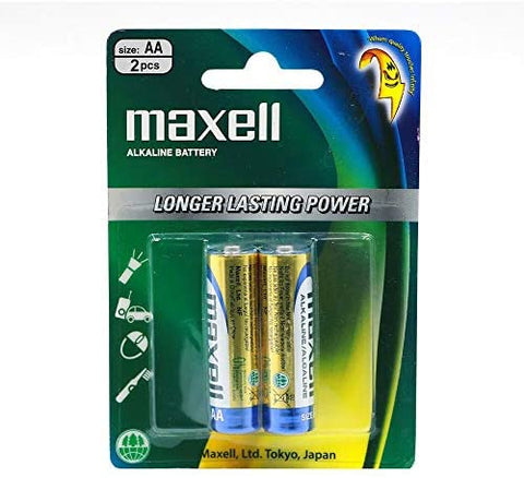 Maxell Alkaline Battery Aa 2 Pack Blister