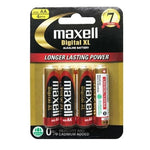 Maxell High Strength Alkaline Battery Aa 4 Pack Blister Digital Xl Alkaline