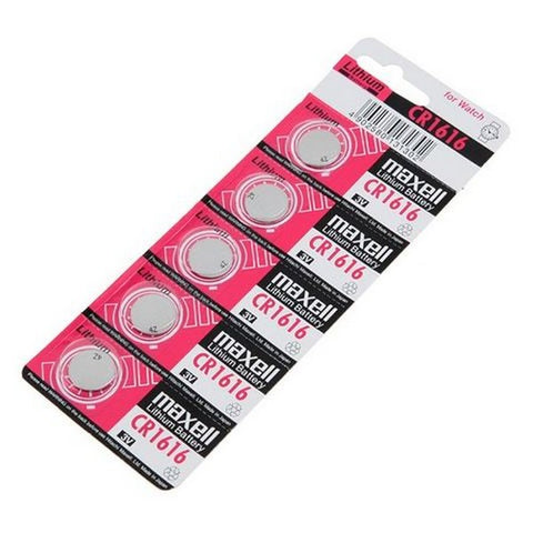 Maxell Lithium Battery Cr1616 3 V Coin Cell 5 Pack