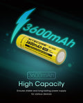 Nitecore Li Ion Rechargeable 18650 Battery 3600 Mah 3.6 V