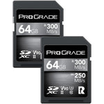 Prograde Digital Sdxc Cobalt Uhs Ii 64 Gb R300 Mb/S W250 Mb/S V90 2 Pk