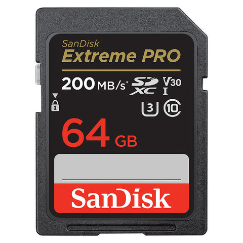 Sandisk Extreme Pro Sdxc 64 Gb Up To R200 Mb/S W90 Mb/S Sd Card Uhs I V30