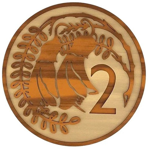 Wood 2c Coin WallArt